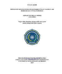 PROTOTYPE SISTEM OTOMATISASI PERHITUNGAN TAGIHAN AIR BERBASIS IoT UNTUK PAMSIMAS