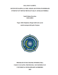 SISTEM PENJADWALAN BEL SEKOLAH OTOMATIS BERBASIS INTERNET OF THINGS MENGGUNAKAN APLIKASI MOBILE