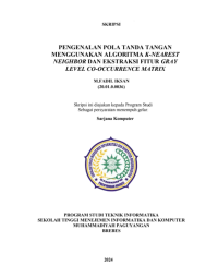 PENGENALAN POLA TANDA TANGAN MENGGUNAKAN ALGORITMA K-NEAREST NEIGHBOR DAN EKSTRAKSI FITUR GRAY LEVEL COOCCURRENCE MATRIX