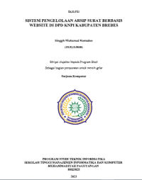 SISTEM PENGELOLAAN ARSIP SURAT BERBASIS WEBSITE DI DPD KNPI KABUPATEN BREBES