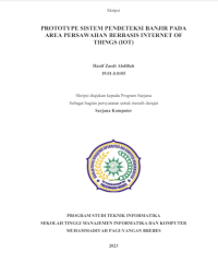 PROTOTYPE SISTEM PENDETEKSI BANJIR PADA AREA PERSAWAHAN BERBASIS INTERNET OF THINGS (IOT)