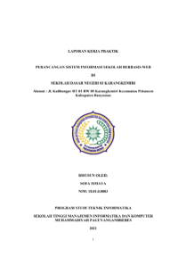 PERANCANGAN SISTEM INFORMASI SEKOLAH BERBASIS WEB DI SEKOLAH DASAR NEGERI 03 KARANGKEMIRI