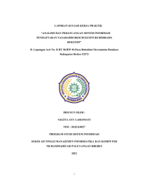 Analisis dan Perancangan Sistem Informasi Pendaftaran Nasabah di BKM Dukuhturi Berbasis Desktop