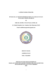 Pengelolaan Sistem Informasi Rencana Kegiatan dan Anggaran Sekolah (RKAS) di SMK Islam Bina Nusantara Gumelar