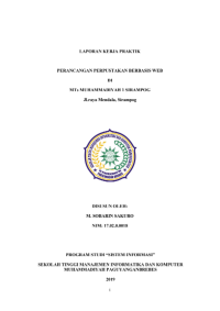 Analisis Perancangan Sistem Informasi Perpustakaan Berbasis Web di Mts Muhammadiyah Sirampog