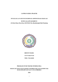 Image of Pengelolaan Sistem Informasi Administrasi Sekolah di Mts Salafiyah Kreyo