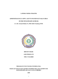 Administrasi Data Siswa Akutansi Menggunakan Jibas di Smk Muhammadiyah Belik