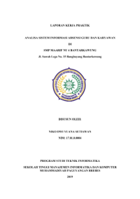 Analisis Sistem Informasi Absensi Guru dan Karyawan di SMP Maarif NU 4 Bantarkawung