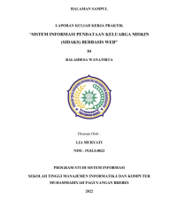 Sistem informasi pendataan keluarga miskin berbasis web di Balaidesa Wanatirta