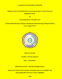 Perancangan Sistem Pelayanan Pengaduan Masyarakat Berbasis Web