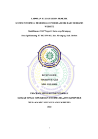 Penerapan framework codeigniter pada tabungan siswa berbasis website di Madrasah Ibtidaiyah (MI) Shirotol Mustaqim Dawuhan