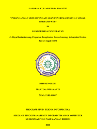 Perancangan Sistem Pendaftaran Penerima Bantuan Sosial Berbasis Web