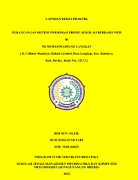 Perancangan sistem informasi profil sekolah berbasis web di Mi Muhammadiyah Langkap