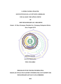 SISTEM PENGELOLAAN SPP SISWA BERBASIS  VISUAL BASIC FOR APPLICATIONS DI SMP MUHAMMADIYAH 1 SIRAMPOG