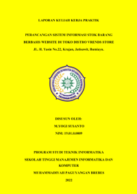 PERANCANGAN SISTEM INFORMASI STOK BARANG BERBASIS WEBSITE DI TOKO DISTRO VRENDS STORE