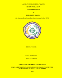 Sistem Pemasaran Kopi Berbasis Web