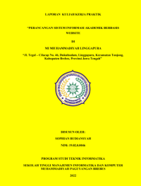 Perancangan sistem informasi akademik berbasis web di MI Muhammadiyah Linggapura