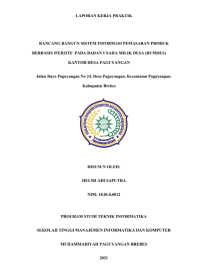 RANCANG BANGUN SISTEM INFORMASI PEMASARAN PRODUK
BERBASIS WEBSITE PADA BADAN USAHA MILIK DESA (BUMDES)

KANTOR DESA PAGUYANGAN