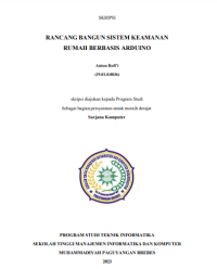 Rancang bangun sistem keamanan rumah berbasis arduino