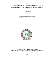 Image of Perancangan Aplikasi Perpustakaan SMP Muhammadiyah 10 Belik Berbasis Web