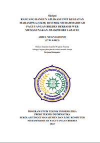 Image of Rancang Bangun Aplikasi Unit Kegiatan Mahasiswa (UKM) di STMIK Muhammadiyah Paguyangan Brebes berbasis Web menggunakan Framework Laravel