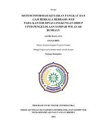 SISTEM INFORMASI KENAIKAN PANGKAT DAN GAJI BERKALA BERBASIS WEB PADA DINAS LINGKUNGAN HIDUP UPTD PENGELOLAAN SAMPAH WILAYAH BUMIAYU