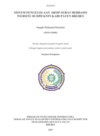 Image of SISTEM PENGELOLAAN ARSIP SURAT BERBASIS WEBSITE DI DPD KNPI KABUPATEN BREBES